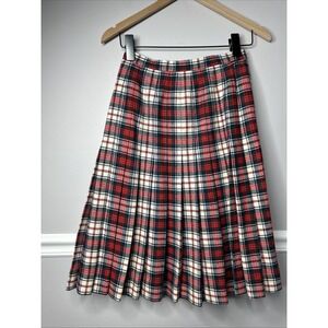 VTG Pendelton Long 100% Wool Skirt MacDuff Tartan Plaid Sz10 -3/4 Length